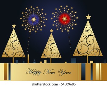 Vector Happy New Year background