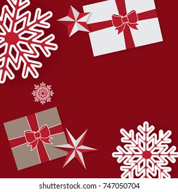 Vector Happy New Year background with gifts bow