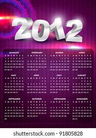 vector happy new year calender design