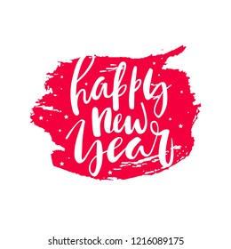 Vector Happy new year card. Perfect Xmas design for greeting cards and invitations. Hand-drawn holiday illustration isolated on withe background.