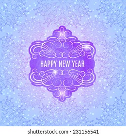 Vector Happy New Year card design. 