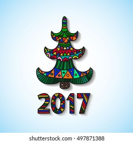 Vector Happy New Year card