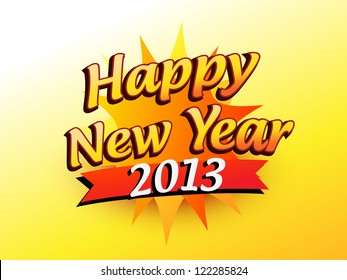 vector happy new year design label