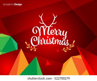 Vector Happy New Year Design - Merry Christmas - Design for calendar, postcard, poster, banner and screen