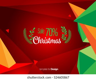 Vector Happy New Year Design - Merry Christmas - Design for calendar, postcard, poster, banner and screen