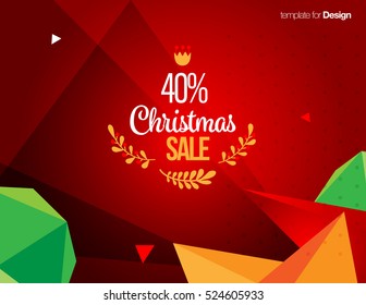 Vector Happy New Year Design - Merry Christmas - Design for calendar, postcard, poster, banner and screen
