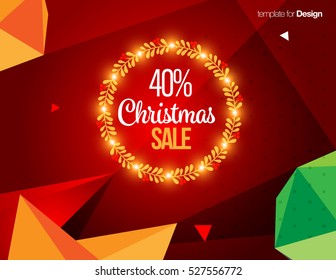 Vector Happy New Year Design - Merry Christmas - Design for calendar, postcard, poster, banner and screen