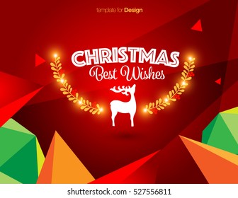 Vector Happy New Year Design - Merry Christmas - Design for calendar, postcard, poster, banner and screen
