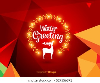 Vector Happy New Year Design - Merry Christmas - Design for calendar, postcard, poster, banner and screen