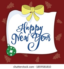 Tarjeta de bienvenida Vector Happy New Year