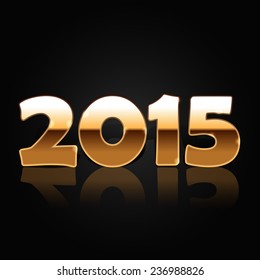 Vector Happy New Year Greeting Card Template, Holiday Glitter Banner