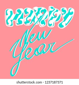 Vector Happy New Year lettering