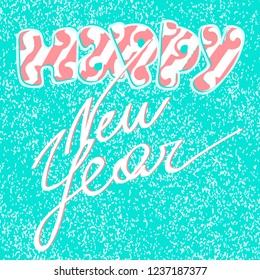 Vector Happy New Year lettering
