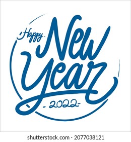vector of happy new year lettering
