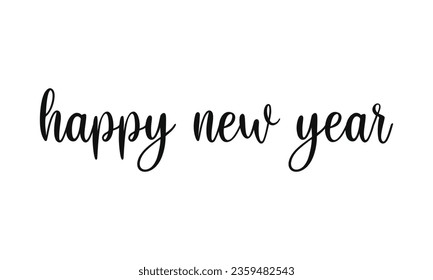 El vector feliz de las letras del año nuevo en blanco.