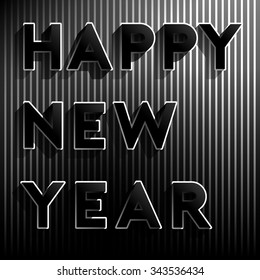 vector happy new year long shadow christmas card