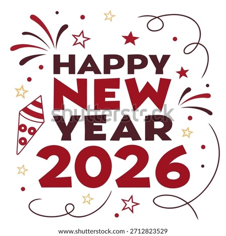 Vector of Happy New Year  on white background