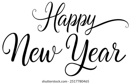 Vetor feliz novo ano título. Pode ser usado como fundo para páginas web, cartões postais, impressões, cartazes, padrões, design de embalagem, convites, cartões de saudação, design têxtil, adesivos, e assim por diante.