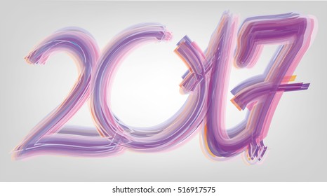 vector happy new year typographic background
