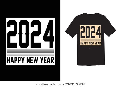 Vector happy new year typography vector design template happy new year 2024
