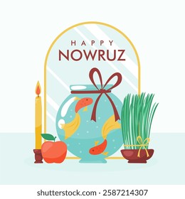 vector happy nowruz poster template