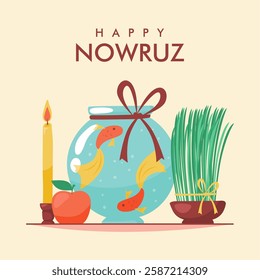 vector happy nowruz poster template