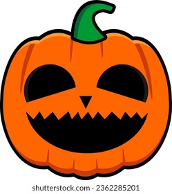 Vector happy orange pumpkin for halloween