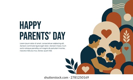 vector happy parents day background template