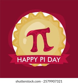 vector happy  pi day background template 