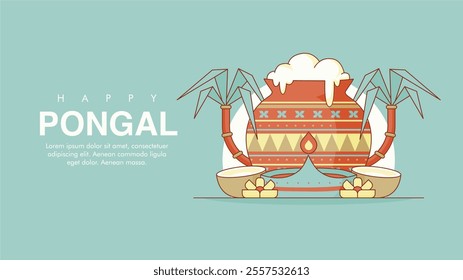 vector happy pongal background template 