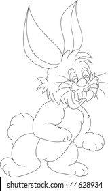 vector - happy rabbit isolated on background