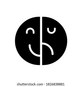 vector happy and sad icon. Eps. 10.