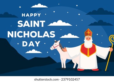 ilustración de fondo del día de saint nicholas feliz vector