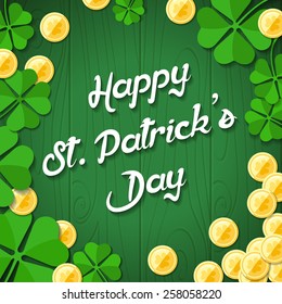 Vector happy saint patrick day. Flat design. Eps10