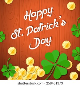 Vector happy saint Patrick day. Flat design. Eps10