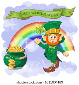 Vector Happy Saint Patrick s Day greeting card