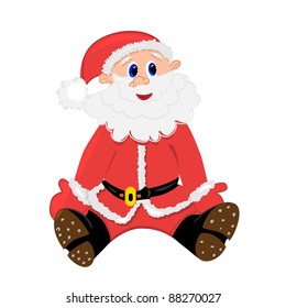 vector happy santa claus. isolated character