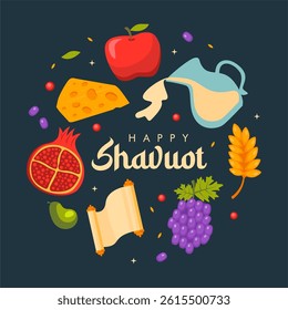 vector happy shavuot background template