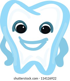 Vector  happy smiling tooth