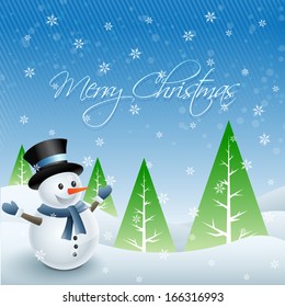 vector happy snowman design illustration