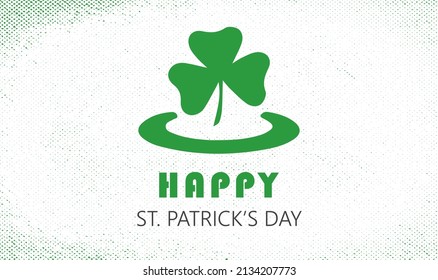 Vector Happy St Patrick's Day logotype. stock illustration.Calligraphy lettering Happy St Patricks Day. Realistic design elements. Vector Illustration. stock illustration.