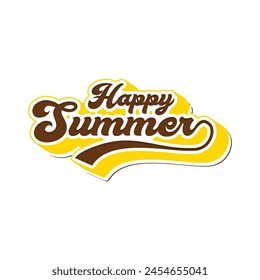 Vector Happy summer lettering design
