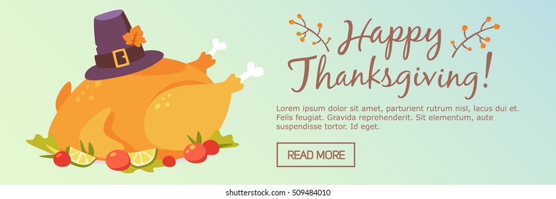 vector happy thanksgiving banner