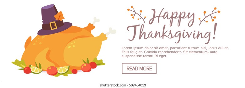 vector happy thanksgiving banner