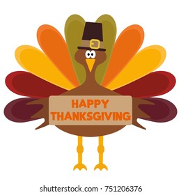 Vector Happy thanksgiving day greeting card