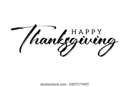 Vector happy thanksgiving lettering design thanksgiving hand drawn typography vector illustration	