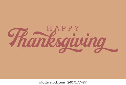 Vector happy thanksgiving lettering design thanksgiving hand drawn typography vector illustration	