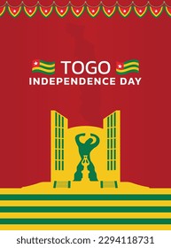 vector happy togo independence day flat illustration