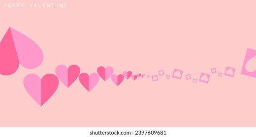 Vector Happy Valentine Background with heart symbols matching composition