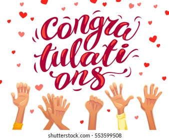 Vector happy Valentine day flat illustration on white background. Cartoon style. Merry lover's day card design.